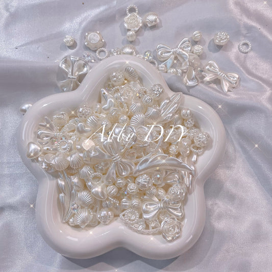 【A006】Baroco 4mm-14mm Resin pearl bead/ Baroco pearl mix charms