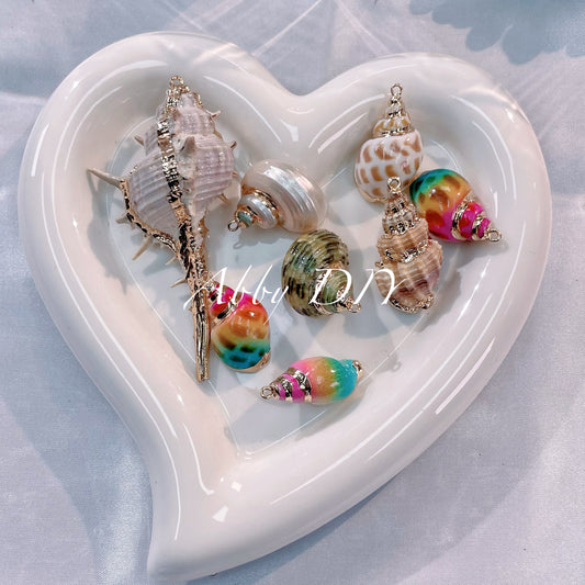 【A010】Conch pendant shell earrings necklace pendant